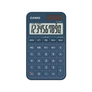 CASIO Kalkulator SL-310YC-NY Zasilanie bateryjno-słoneczne, Kolor Niebieski.
