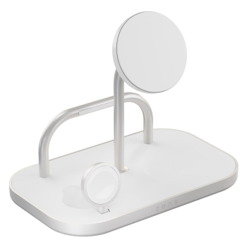 Ładowarka ZENS ZEDC29W/00, Wewnątrz, AC, USB, Ładowanie bezprzewodowe, 1 m, Srebrny, Biały