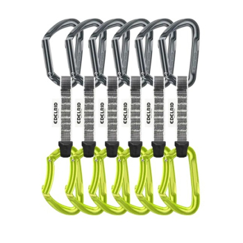 Edelrid 737910106270 karabińczyk do wspinaczki Zapięcie z blokadą W kształcie litery D Zielony, Szary 6 szt.