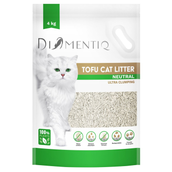 DIAMENTIQ Żwirek Tofu zbrylający 4 kg NATURALNY (OUTLET)