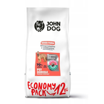 John Dog GOOD Adult wieprzowina z wołowiną12kg
