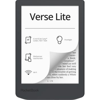 Ebook PocketBook Verse Lite 619 6" E-Ink Carta 8GB Wi-Fi Gray