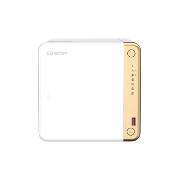 Qnap TS-462-4G, Tower, 4 x 2.5"/3.5" SATA , Intel Celeron N4505 2C/2T, 4 GB DDR4 onboard not expandable, 1 x 2.5GbE, External adapter (PSU)