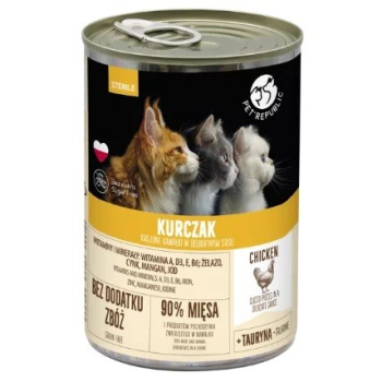 PetRepublic Karma dla kota Steril – Kawałki w sosie z kurczakiem 400g