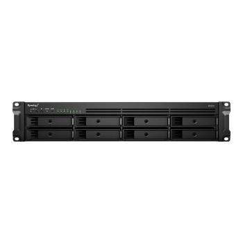 Synology RackStation RS1221+ serwer danych NAS Rack (2U) Ryzen Embedded V1500B 4 GB DDR4 0 TB DiskStation Manager Czarny