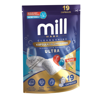 MILL Kapsułki do zmywarek CLEAN&SHINE ULTRA 19szt.  3K. D