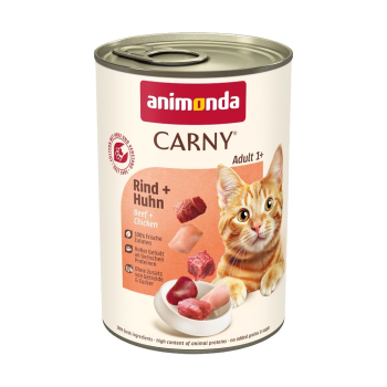 ANIMONDA Carny Adult wołowina i kurczak - mokra karma dla kota - 400g