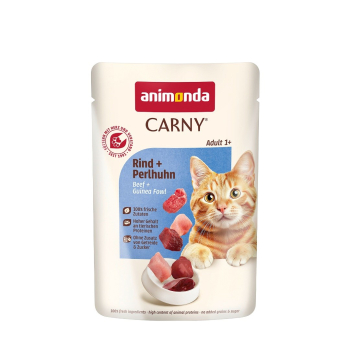 Animonda Carny Adult Pouch Beef,Guinea-fowl 85g