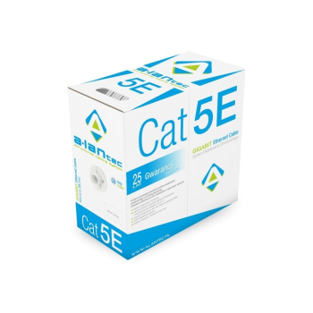 Alantec Kabel U/UTP kat.5e, sieciowy, LSOH, Eca 4x2x24 AWG, 1Gb/s, 250 MHz, szary, 305m (KIU5LSOH305)