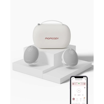 MOMCOZY M9 – bezprzewodowy laktator hands-free, szary, zestaw podwójny