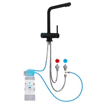 System filtrujący wodę kranową Dafi Flow Comfort D-1 z baterią trójdrożną HERO (czarna)