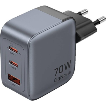 Ładowarka Vention 70W GaN PD 1x USB-A 2x USB-C czarna