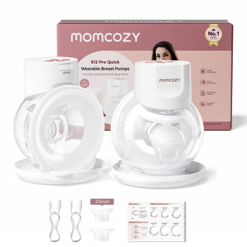 Momcozy S12 Pro Quick White Double Pack | Laktator muszlowy | Bezprzewodowy, podwójny, kolor biały