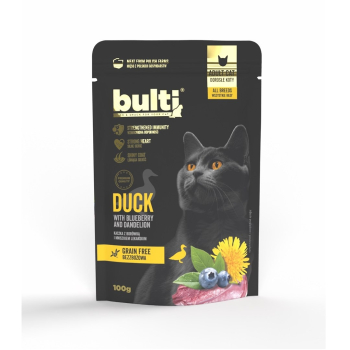 BULTI Superfoods mielona kaczka z borówką i mniszkiem lekarskim 100g