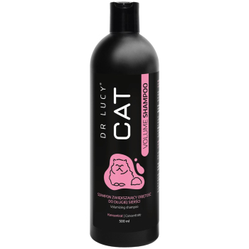 DR LUCY - CAT VOLUME SHAMPOO 500 ML SKONCENTROWANY, SZAMPON ZWIĘKSZAJĄCY OBJĘTOŚĆ DLA KOTÓW O DŁUGIEJ SIERŚCI