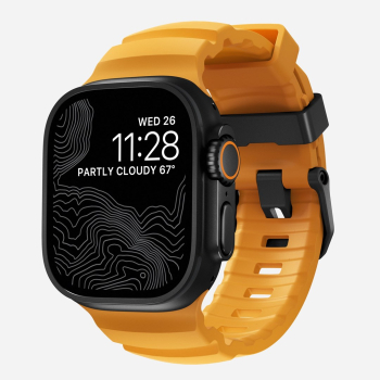 NOMAD Rocky Point Band - pasek do Apple Watch 46mm/49mm z FKM oraz tytanu (sol, black hardware)