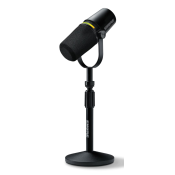 Shure MV7+-K-BNDL - Mikrofon lektorski/wokalny ze złączem XLR/USB-C Czarny + statyw biurkowy GATOR