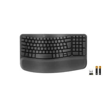 Logitech 920-012327 klawiatura Biuro RF Wireless + Bluetooth QWERTZ Niemiecki Grafitowy