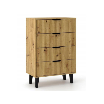 KOMODA SCANDI 4S SLIM DĄB ARTISAN