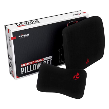 Nitro Concepts Memory Foam Pillow Set Black/Red - zestaw poduszek z pianki
