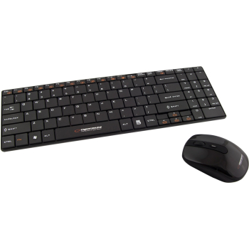 Zestaw klawiatura + mysz Esperanza EK122K (USB 2.0; (US); kolor czarny; laserowa)