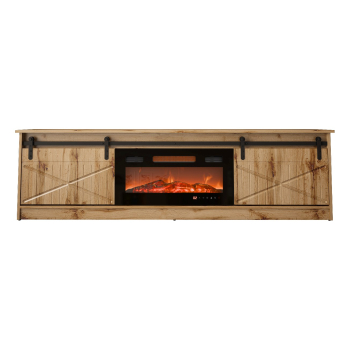 Szafka RTV GRANERO+kominek 200x56,7x35 dąb wotan