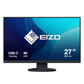 EIZO FlexScan EV2740S-BK - monitor LCD IPS 27", 4K UHD 3840 x 2160 (16:9), złącza USB-C (czarny)