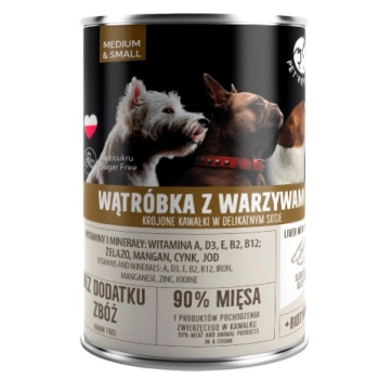 PetRepublic puszka dla psa wątróbką warzywa 400 g