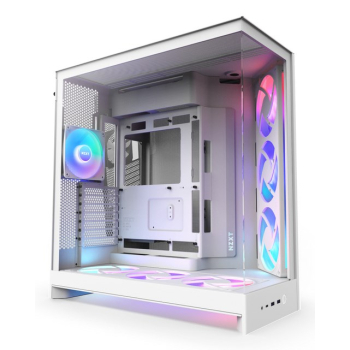 NZXT OBUDOWA H9 FLOW RGB+ MIDI TOWER Z OKNEM BIAŁA