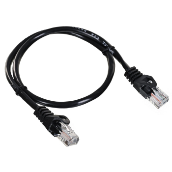 PATCHCORD KAT.5E UTP 0.5M CZARNY FLUKE PASSED LANBERG 10-PACK