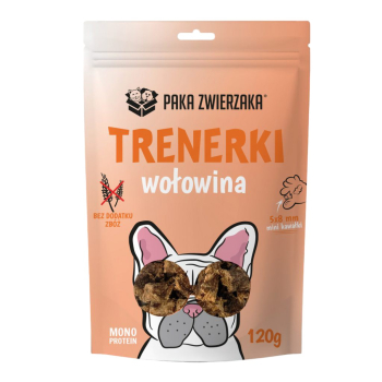 Paka Zwierzaka trenerki dla psa z wołowiną 120g