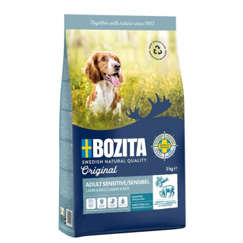 Bozita Original Adult Sensitive Jagnięcina i Ryż  - sucha karma dla psa - 3 kg (WYPRZEDAŻ)