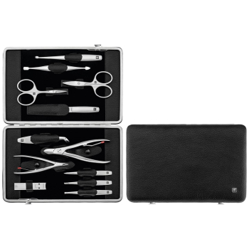 ZWILLING TWINOX Zestaw do manicure – czarne skórzane etui, 12 elementów