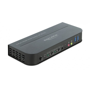 Przełącznik KVM HDMI Delock 4K 60 Hz z USB 3.0 i Audio - KVM / audio / USB switch - 2 porty