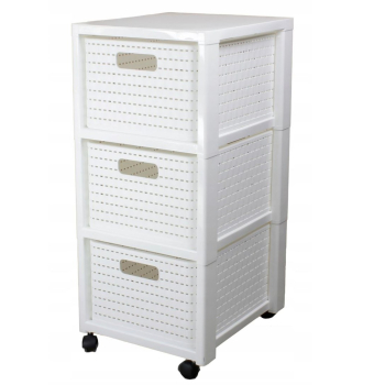 ROTHO Regał duży z 3 szufladami COUNTRY biały