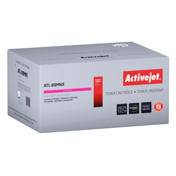 Activejet ATL-80MNX Toner (zamiennik do Lexmark 80C2HME, Supreme; 3000 stron; czerwony)