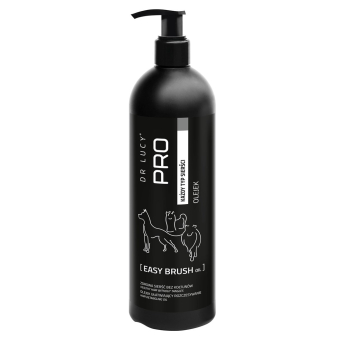DR LUCY - PRO EASY BRUSH OIL 0,5 L - OLEJEK UŁATWIAJĄCY ROZCZESYWANIE (ZE SPŁUKIWANIEM) SIERŚCI PSÓW