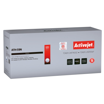 Activejet ATH-59N Toner (Zamiennik HP 59A HP59A CF259A; Supreme; 3000 stron; czarny) z chipem monitorującym poziom tonera. Zalecamy wyłączenie aktuali