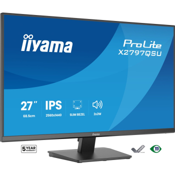 iiyama ProLite X2797QSU-B1 monitor komputerowy 68,6 cm (27") 2560 x 1440 px Quad HD LED Czarny