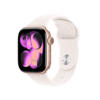 Apple Watch Series 11 OLED 42 mm Cyfrowy 374 x 446 px Ekran dotykowy 5G Złoto różowe Wi-Fi GPS