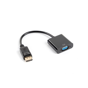 Adapter Lanberg AD-0002-BK (DisplayPort M - D-Sub (VGA) F; 0,20m; kolor czarny)