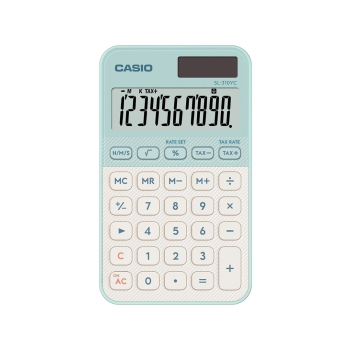 CASIO Kalkulator SL-310YC-LG Zasilanie bateryjno-słoneczne, Kolor Zielony.