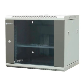 EmiterNet Szafa wiszaca niedzielona 19" 9U, drzwi blacha/szkło, 600×450×500mm szer./gł./wys.