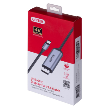 UNITEK KABEL ADAPTER USB-C - DP 1.4 8K 60HZ 1,8M