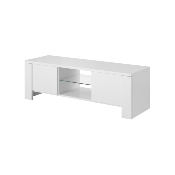Szafka RTV WEST 42/130/42 biały/ biały mat