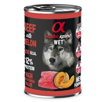 Alpha Spirit wołowina/melon mokra karma pies 400 g