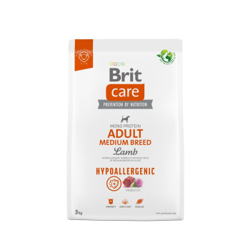 BRIT Care Hypoallergenic Adult Medium Breed Lamb - sucha karma dla psa - 3 kg