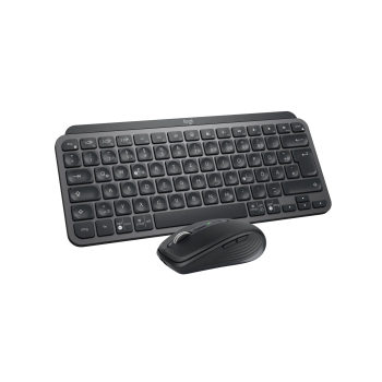 Logitech 920-011054 klawiatura Dołączona myszka Biuro RF Wireless + Bluetooth QWERTZ Niemiecki Grafitowy