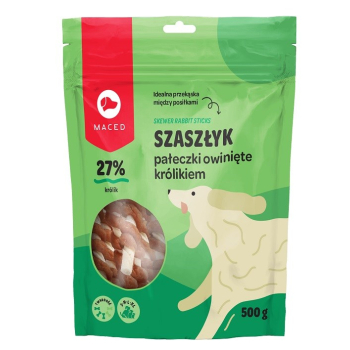 MACED Szaszłyk Pałeczki owinięte królikiem - gryzak dla psa - 500 g