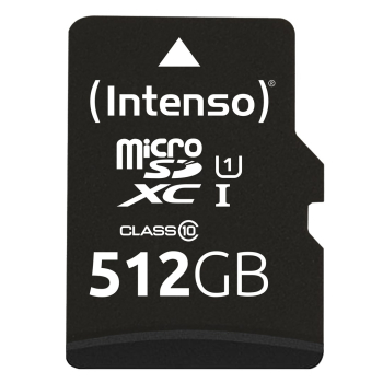 SD MicroSDXC Card 512GB Intenso UHS-I inkl. SD- Adapter retail